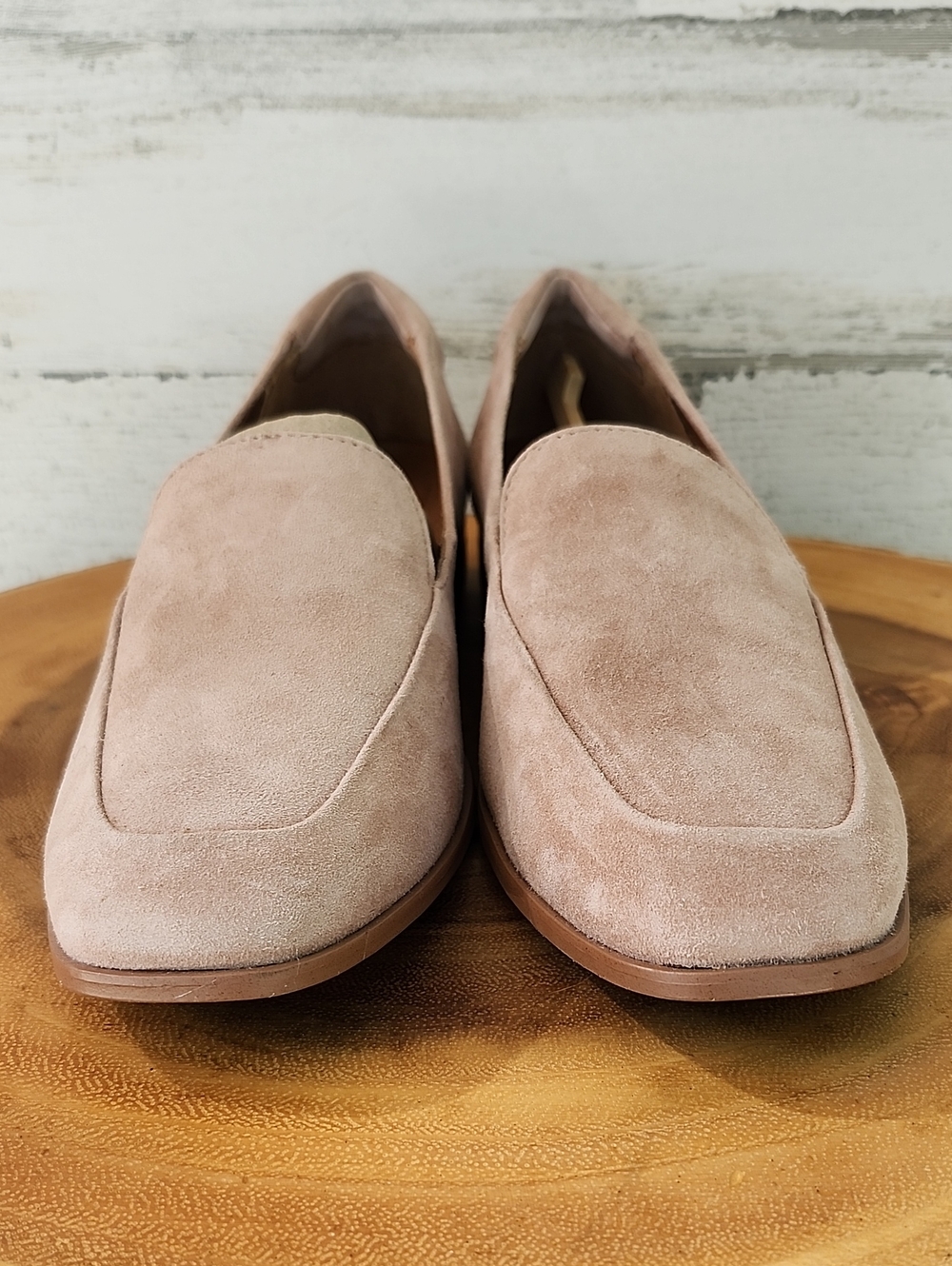 NWOT FRANCO SARTO CARLINA TAN SUEDE LOAFERS - Picture 3 of 11